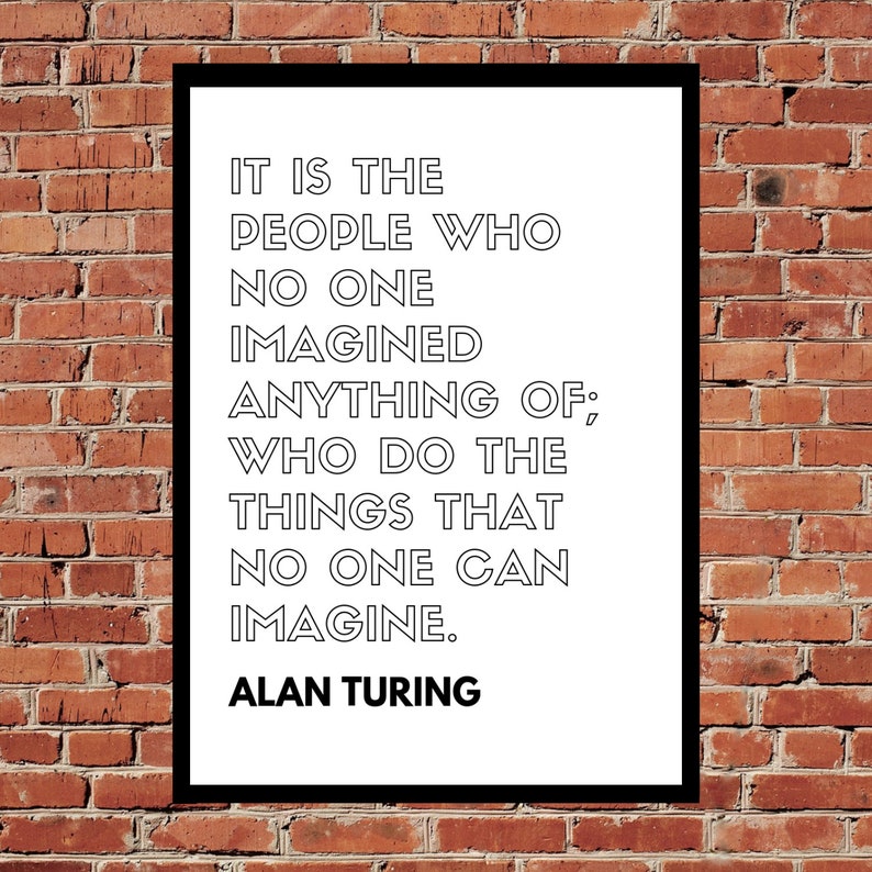 Alan Turing Inspirational Typography Quote Poster image 5