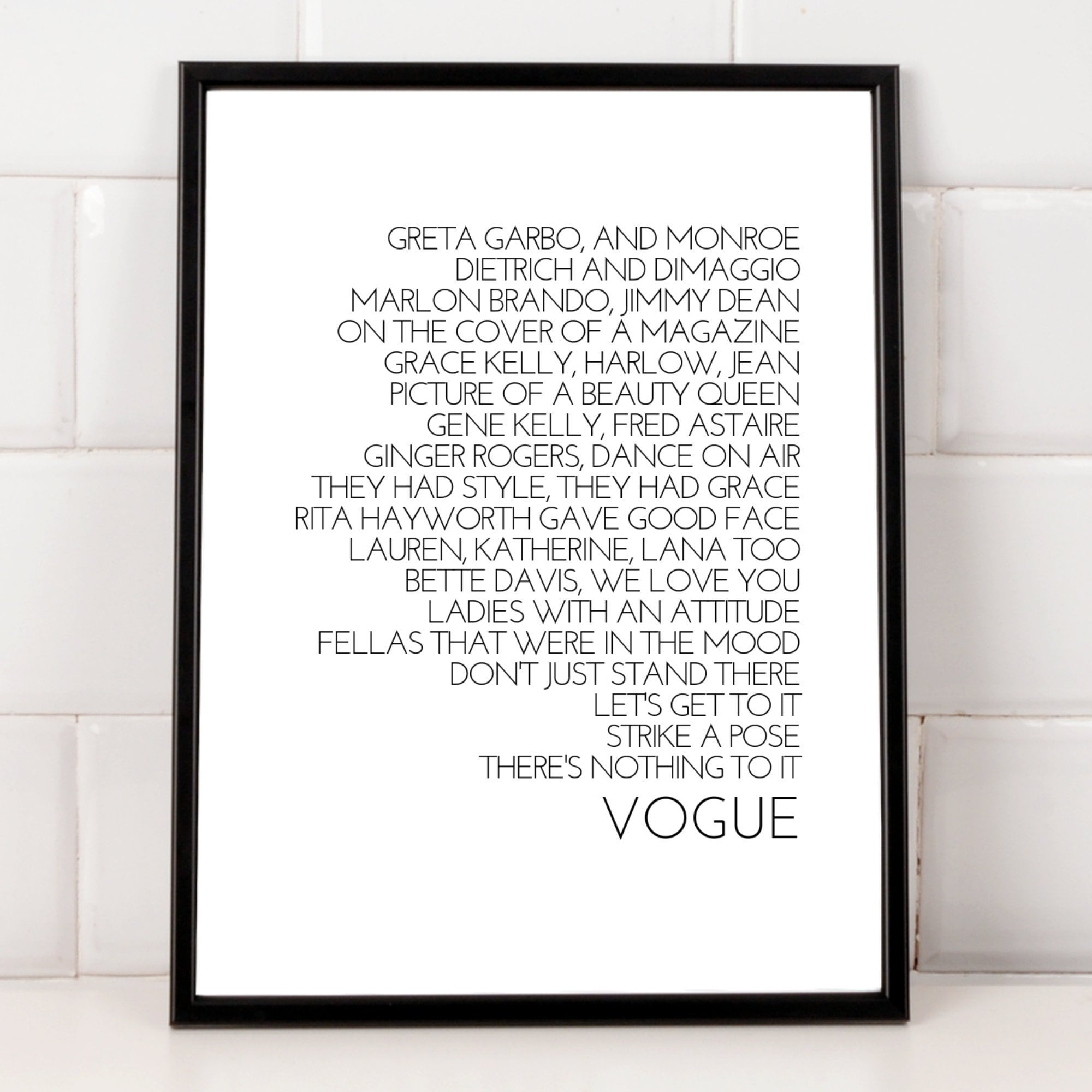 Affiche Vogue Zwart - Affiche A3 29x42cm