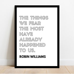 Robin Williams Wall Art Quote Print - Etsy