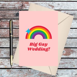 Cartão de casamento LGBTQ para bênção de gays e lésbicas