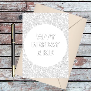 Manchester Slang unser Kind alles Gute zum Geburtstag Karte A6
