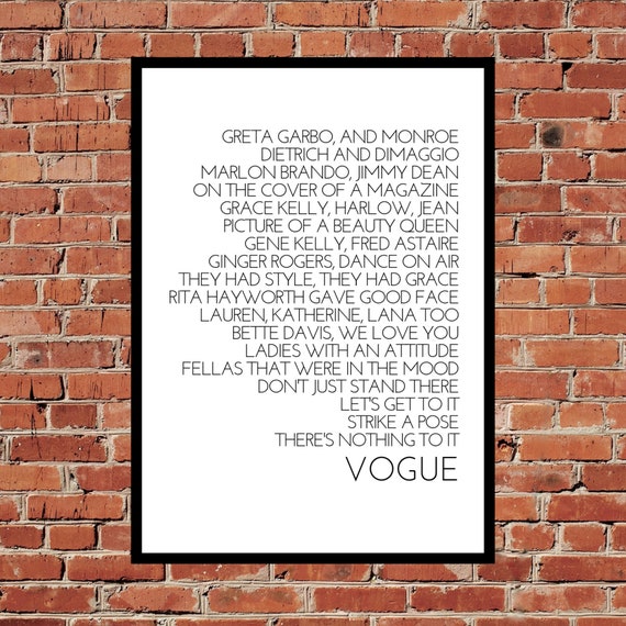 Affiche Vogue Zwart - Affiche A3 29x42cm