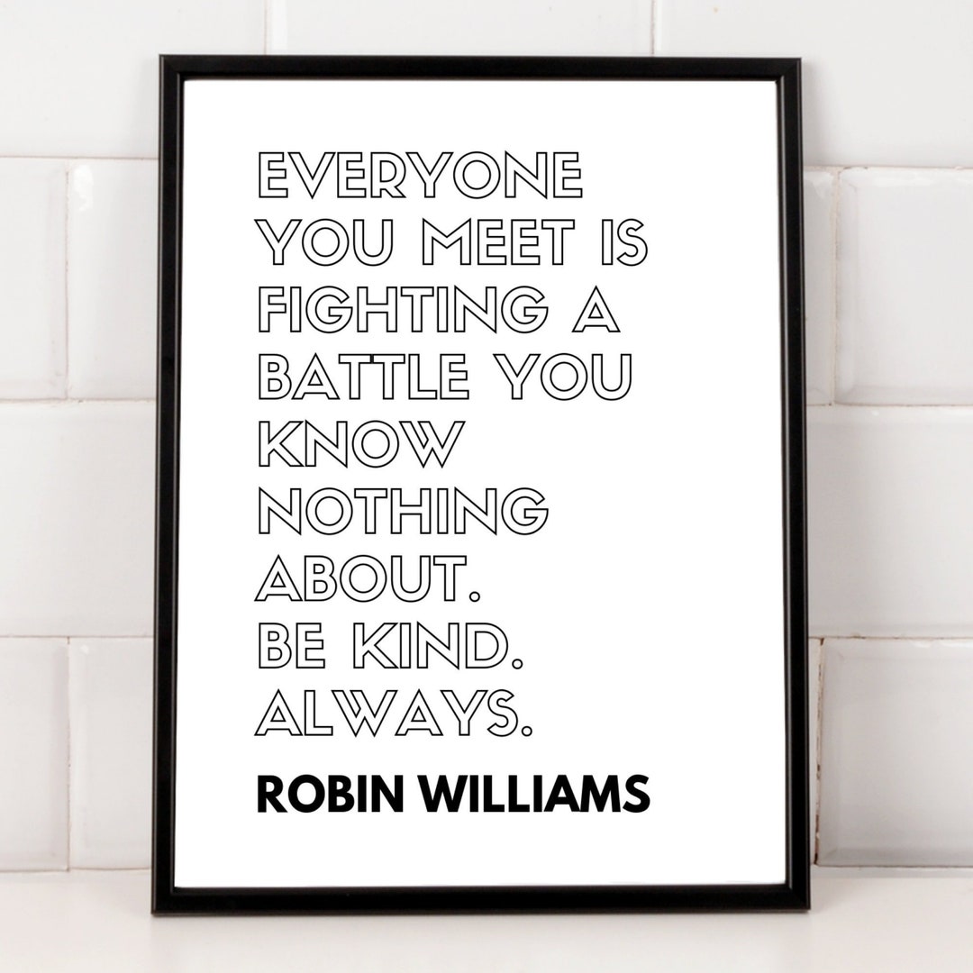 Robin Williams Wall Art Quote Print - Etsy