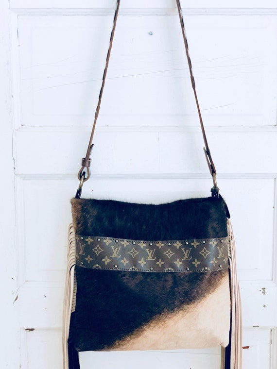 Cowhide Purse Original Brindle Ombre Cowhide Upcycled Louis | Etsy