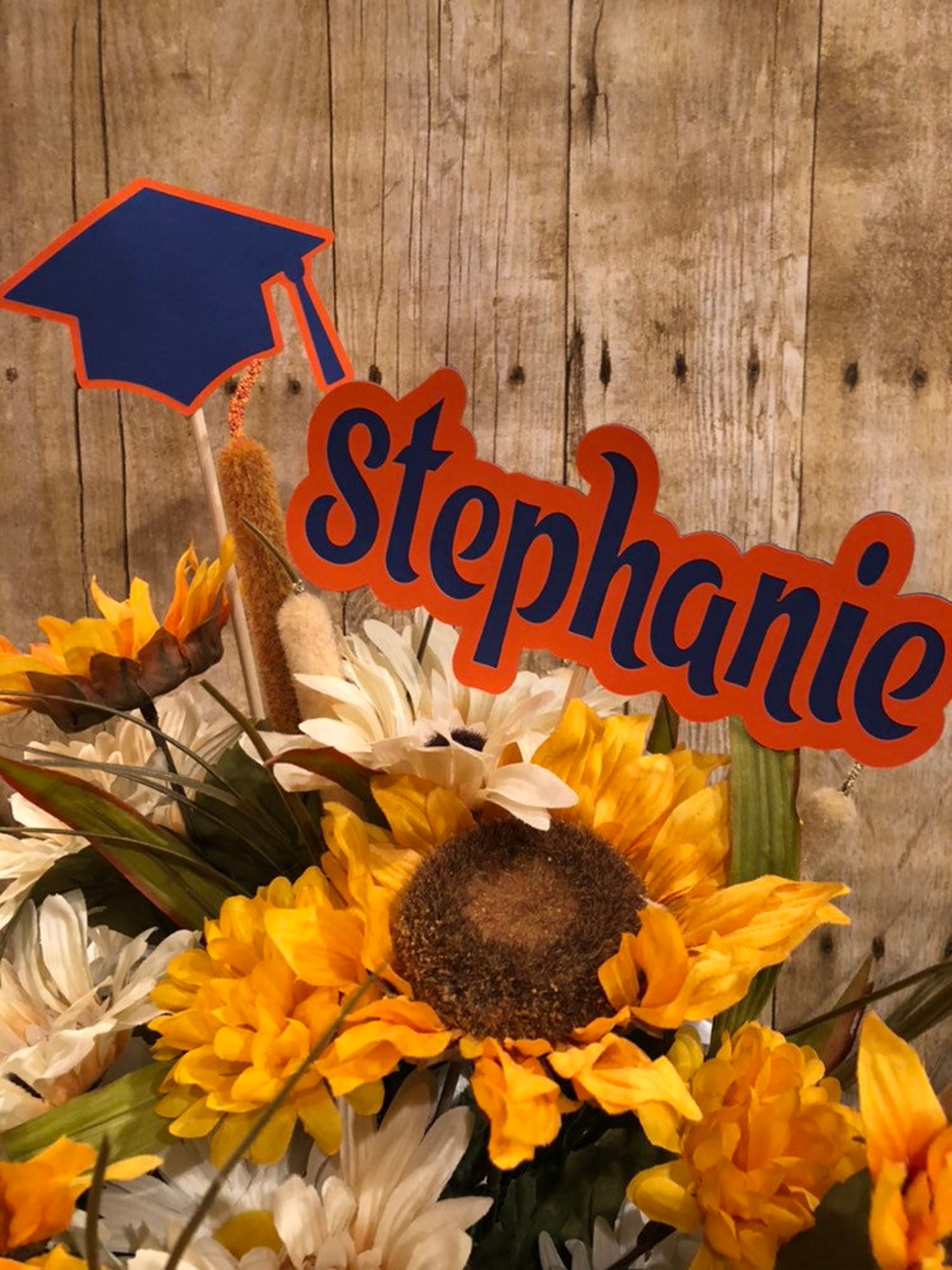 Graduation Floral Picks Etsy