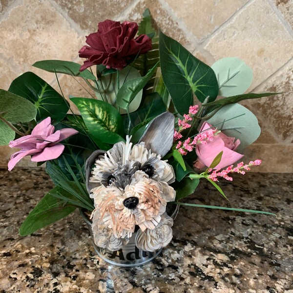 Dog Flower Arrangement Etsy