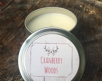 Soy candle, soy wax candle, hand-poured soy candle, candle tin