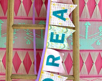 Handmade Fabric Dream Banner: Kids Decor