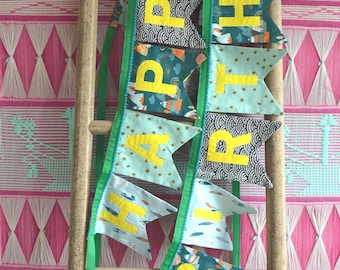 Handmade Fabric Birthday Banner: Reusable Party Garland