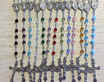 Czech Birthstone Catholic Rosary Beads