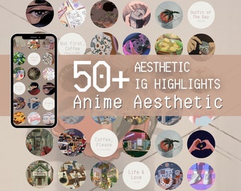 50+ Anime Aesthetic Instagram Highlight Cover | Anime Aesthetic IG Reels | Aesthetic Friendly | Instagram Icons