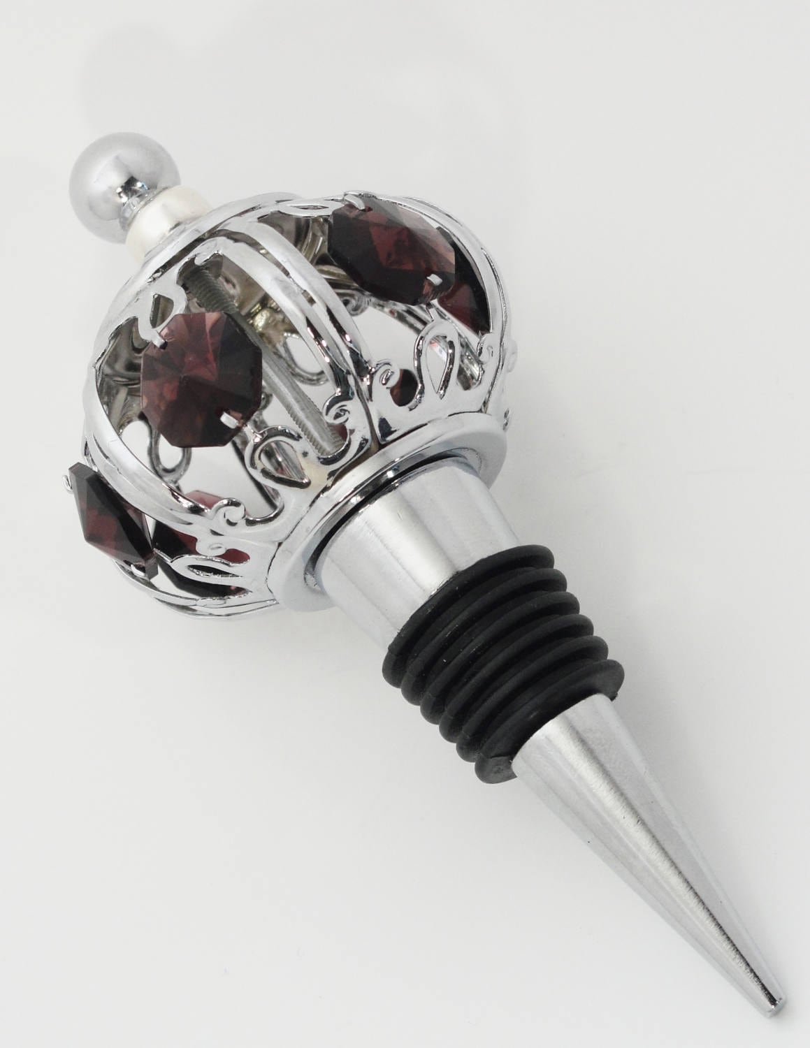 CROWN Wine Stopper with Purple AUSTRIAN Crystal Design Etsy