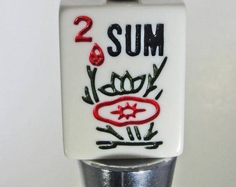 Genuine MAHJONG Tile WINE Stopper  Dragons, Winds and Flowers