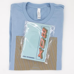 T-shirt serigrafata BOX + BOX 3 colori RISO Zine firmato da Eric Petersen