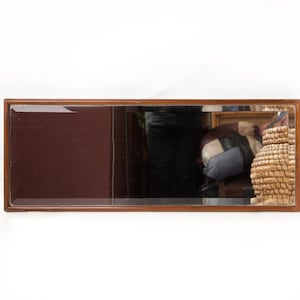vintage mirror, beveled mirror, wooden frame, old dressing table mirror, interior decoration, home decor, entrance hall, wooden mirror