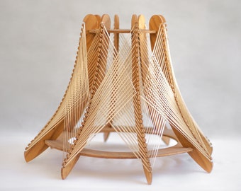 hanging vintage, Wicker swag lamp vintage, rattan, interior design Lampshade, lamp cage, Bohemian, rattan, home decor, mid century