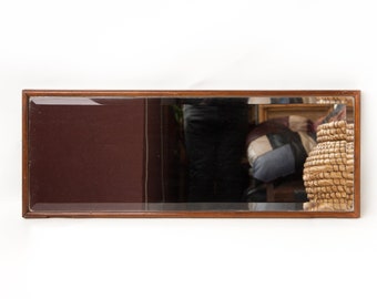 vintage mirror, beveled mirror, wooden frame, old dressing table mirror, interior decoration, home decor, entrance hall, wooden mirror
