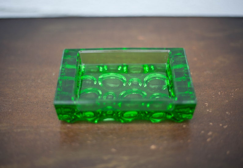 green glass empty pocket, bubble glass empty pocket, ashtray, collection, art of glass, ashtray image 9