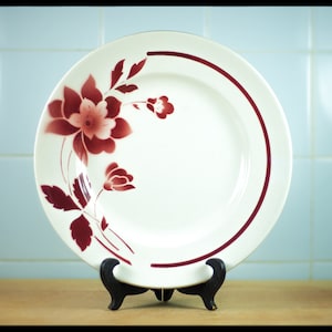 Lot vintage plate X 4, deep plate Moulin des Loups French porcelain, flowers, kitchen, porcelain plate, set of plate, 30&#39;s