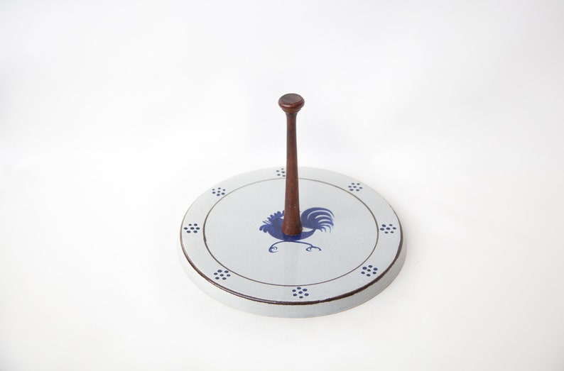 made in France cheese milking retro Saint Clement faience Vintage cheese platter 60/'s table art cuisine hand-painted