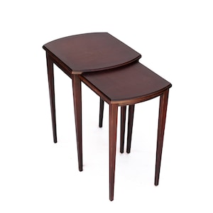 Vintage table, nesting table, built-in table, wooden table, pedestal table, side table, end table, pull-out table, wooden table