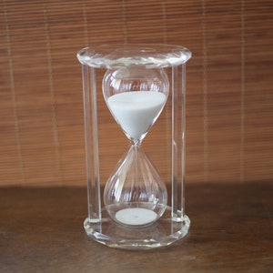 Reloj de arena grande de cristal XL, temporizador, reloj de arena de 3 pilares, reloj de arena, reloj de arena, temporizador, latón, decoración de cocina, vintage