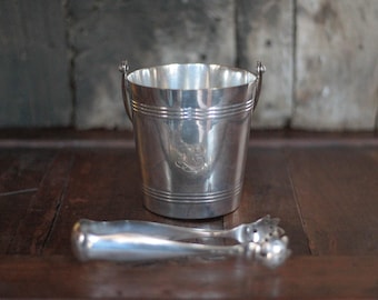 Cubitera con el sello C.Pillet Lyon, cubitera con monograma, nevera portátil, enfriador de botellas, refrescador