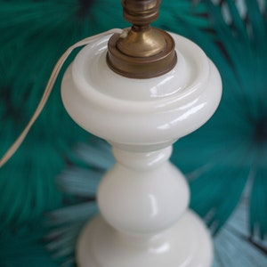Opaline glass lamp, opaline lamp, living room lamp, table lamp, white opaline, interior decoration, opaline lamp image 3