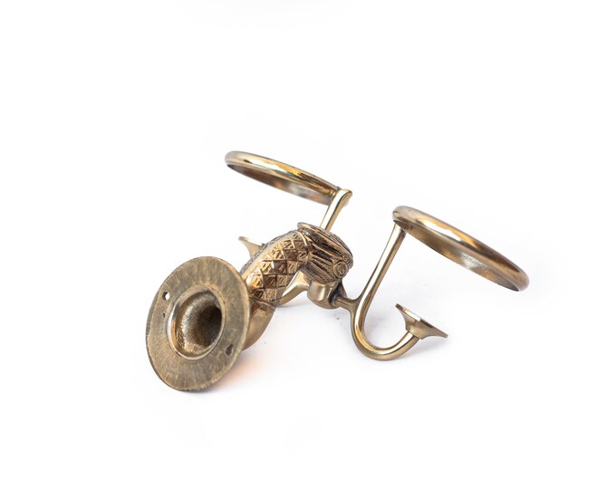 Vintage Cup Holder, Brass Cup Holder, Antique Brass Duck, Toothbrush