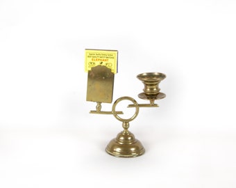 bougeoir vintage, porte-bougie vintage, porte-allumettes, bougeoir laiton moderniste, candle holder, candlestick, 60's