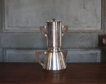 Salam model teapot, silver-plated metal and wood, teapot, coffee maker, breakfast, kitchen, tea pot