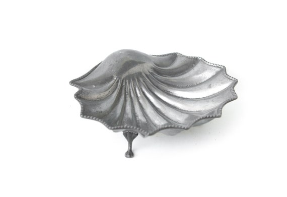 Vintage Shell Dish Tin Shell Table Decoration Pocket Empty Etsy Denmark