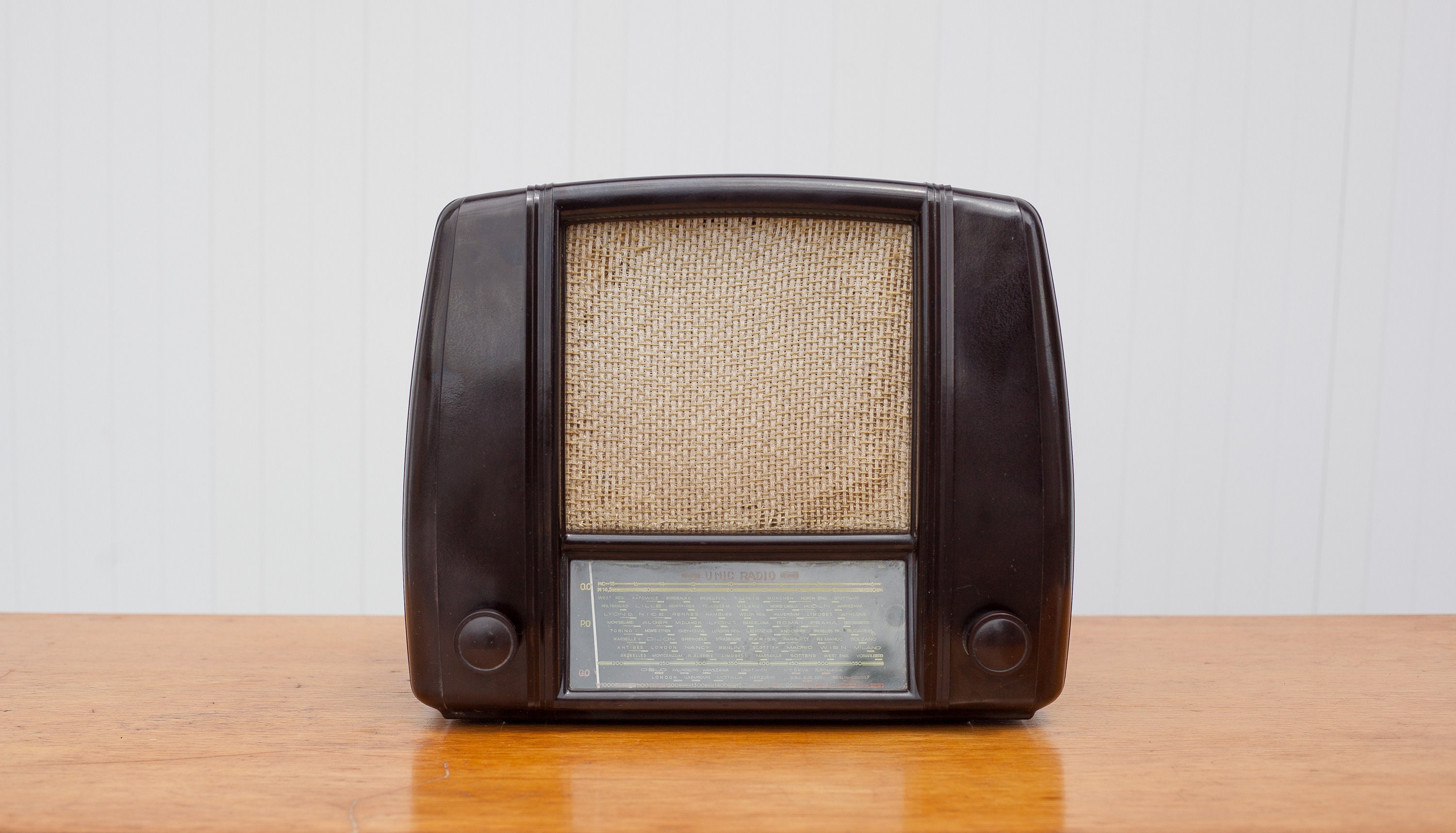 Poste de Radio TSF Bakelite, poste radio UNIC radio , radio ancienne, radio à lampes, rétro, déco intérieur, 40/50's