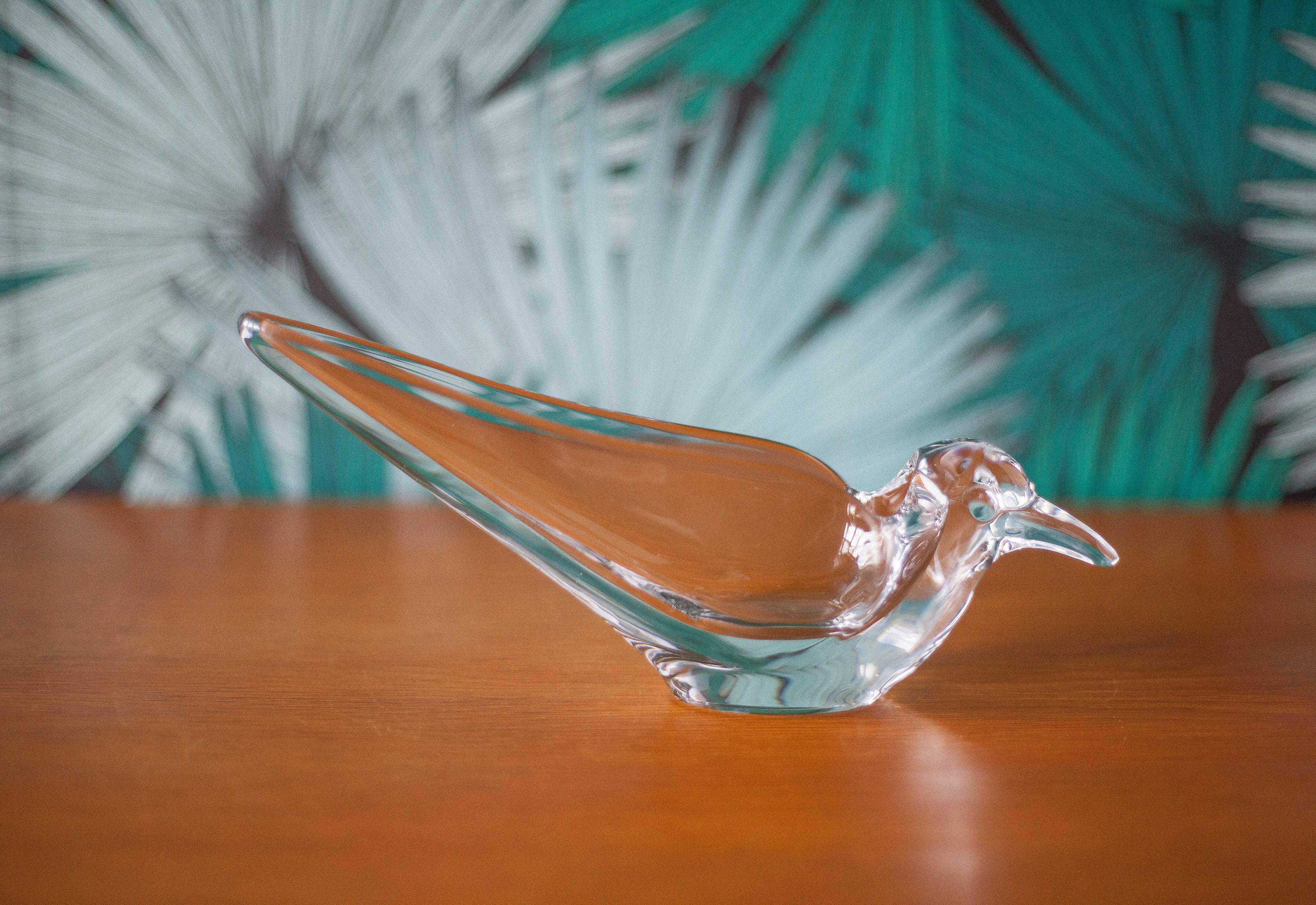 ファッション通販 安い Vintage Bird, Vannes Crystal Bird, Bird, Interior Decoration クリスタルガラス