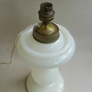 Opaline glass lamp, opaline lamp, living room lamp, table lamp, white opaline, interior decoration, opaline lamp image 6