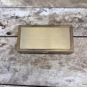 Scatola per sigari vintage, scatola per sigarette, scatola in ottone bicolore, accessorio per fumatori, regalo, decorazione