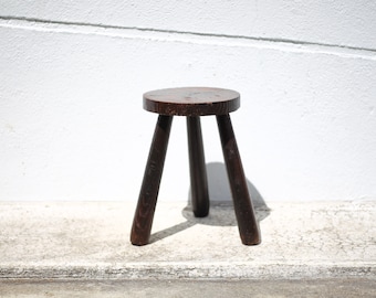 Vintage stool, wooden stool, tripod stool, plant holder, occasional chair, interior decoration, wooden stool