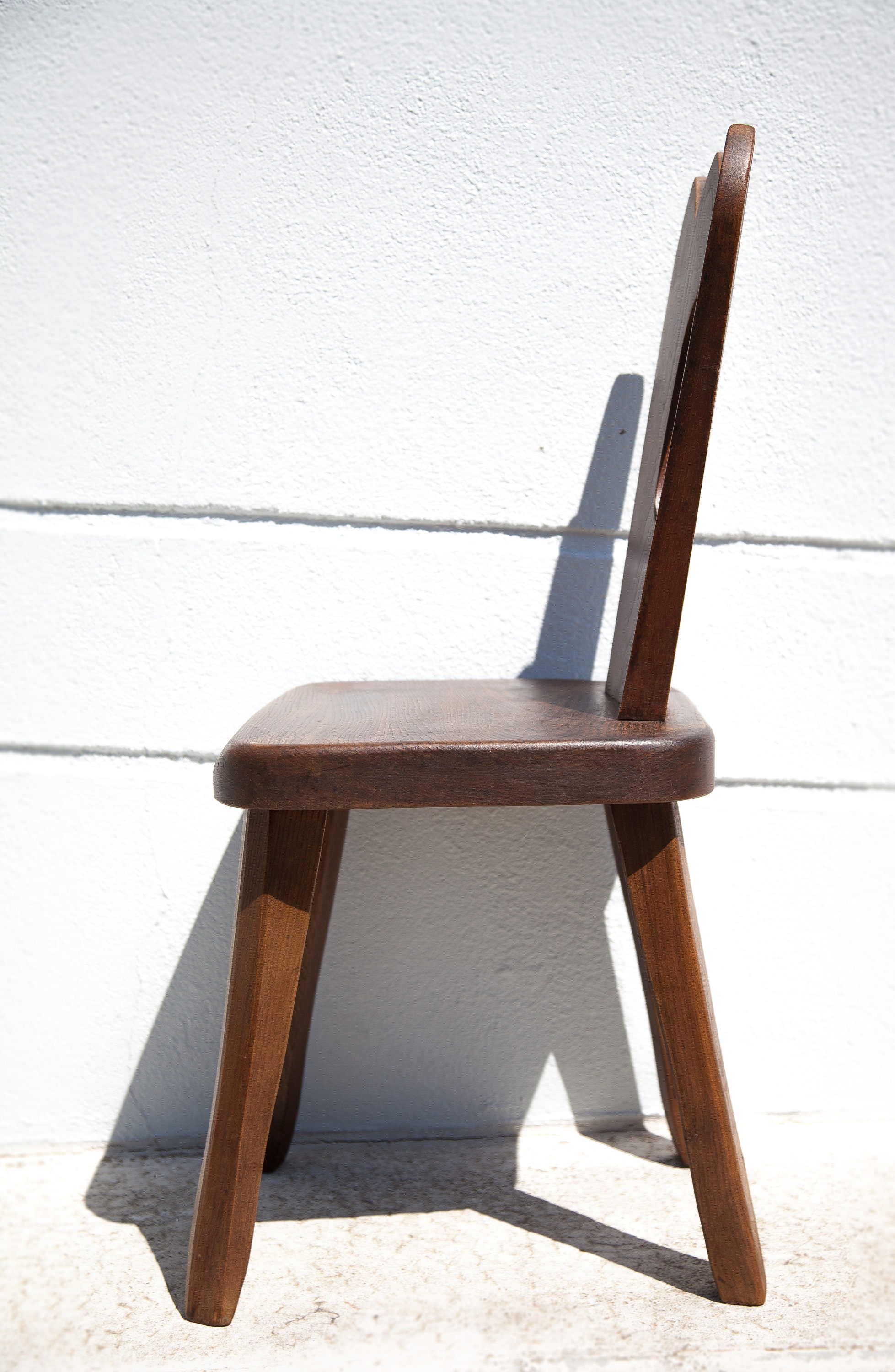 Vintage Wooden Chair, Elm Wood Throne, Olavi Hanninen Style