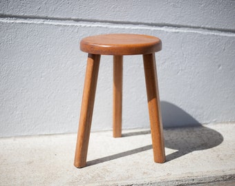 Vintage stool, wooden stool, tripod stool, extra chair, plant holder, interior decoration, wooden stool, stool
