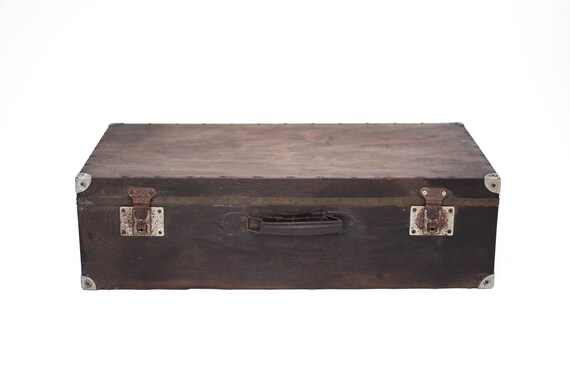 wooden suitcase