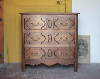 Commode bois 4 tiroirs, meuble de rangement, meuble ancien, commode parisienne