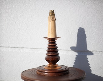Vintage lamp, table lamp, table lamp, bedside lamp, desk lamp, wood and copper lamp, retro, bedside lamp