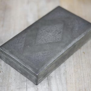 Boite vintage, boite argent T900, boite à cigarettes, boite de rangement, cigarette box, trinket box