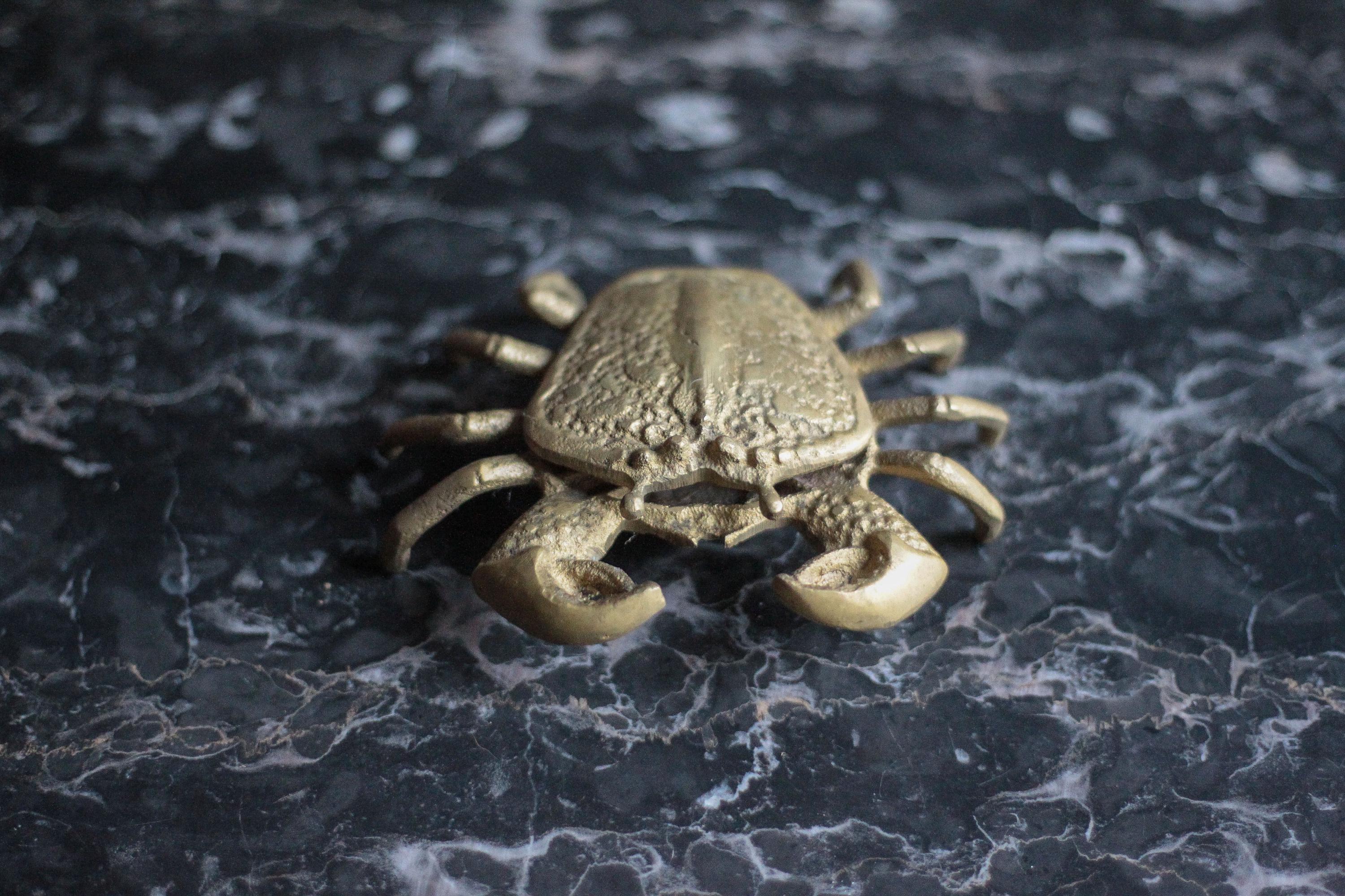 激レア！MOLDS アシモクラフツ asiパレ（× 38explore）真鍮 Vintage Ashtray, Brass Crab, Brass Ashtray, Smoking Accessory