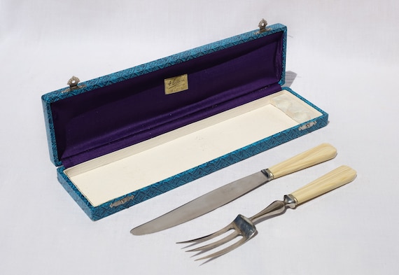 Couverts à Gigot avec étuit / fourchette et couteau de sevice - Arts de la table