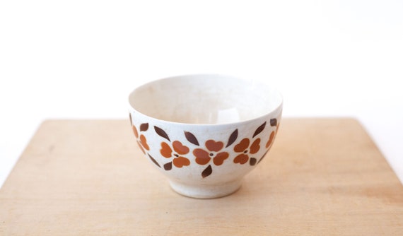 70/'s pattern stencil airbrush Tulip Bowl coffee bowl collection kitchen Vintage Portuguese ceramic bowl SACAV\u00c9M Bowl Breakfast Bowl