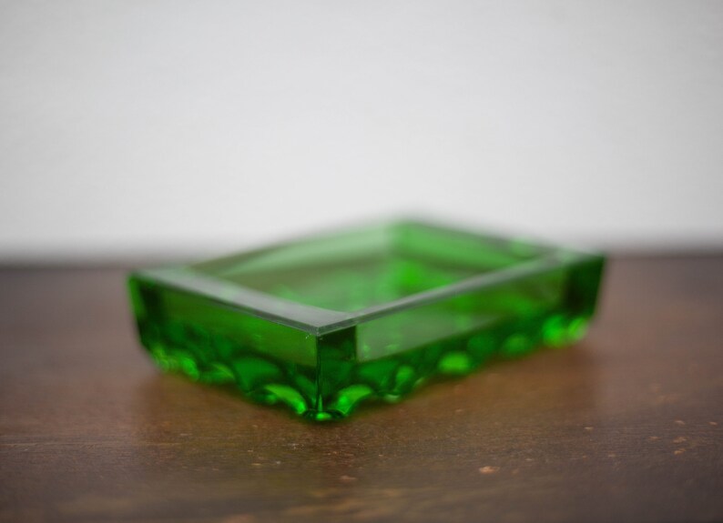 green glass empty pocket, bubble glass empty pocket, ashtray, collection, art of glass, ashtray image 4