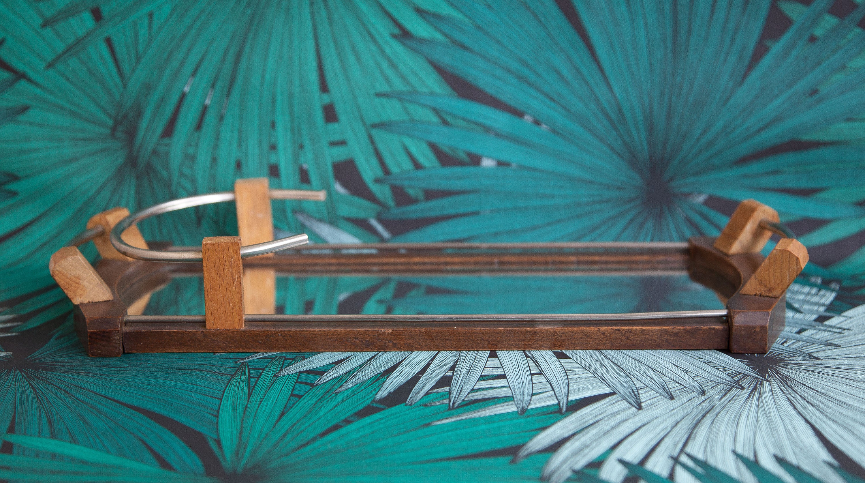 Vintage Tray Mirror Tray Wooden Tray Servant Rectangular Etsy