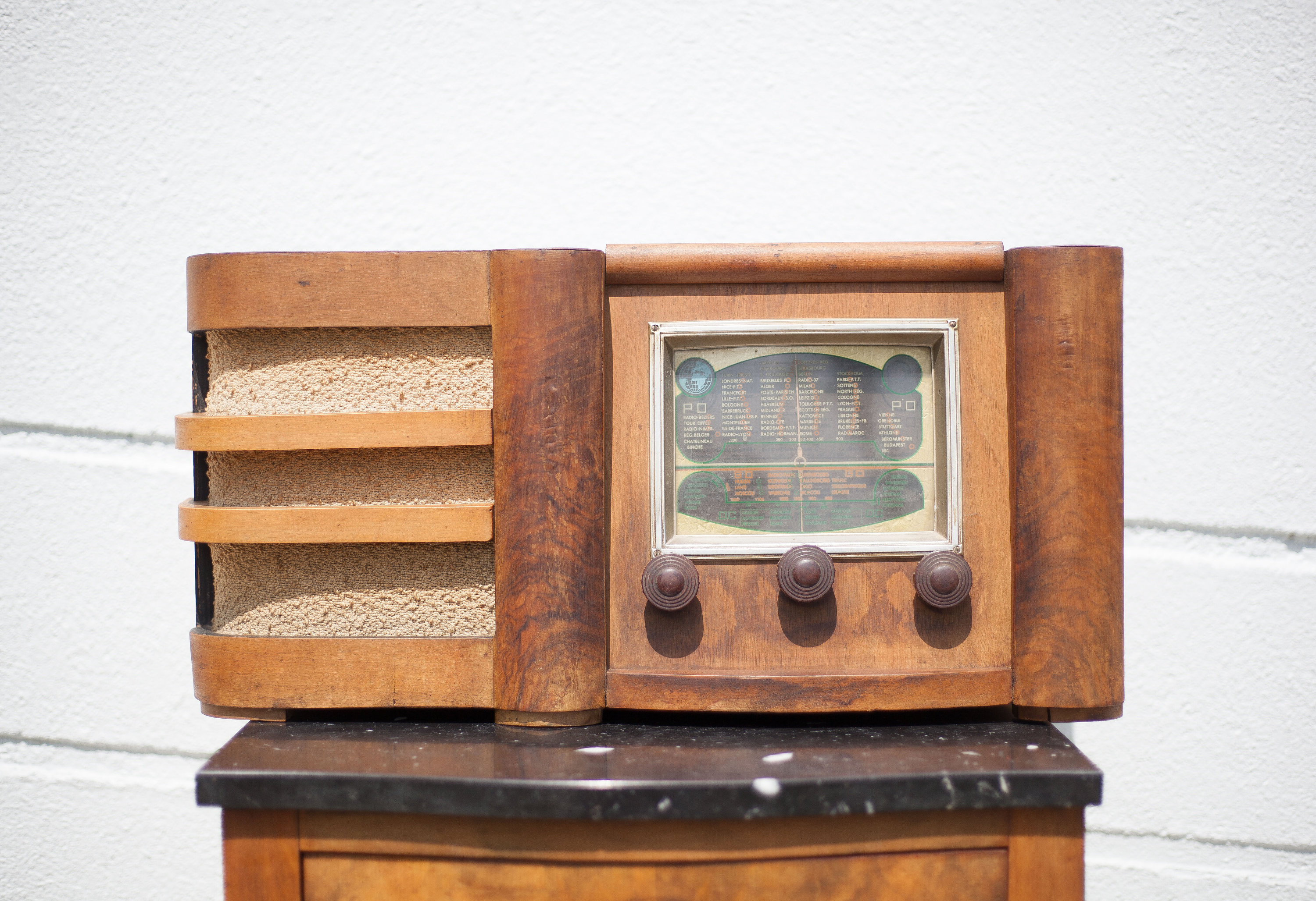 Poste radio ,poste TSF radio bois art déco, radio française, ancienne, radio à lampes, rétro ,décoration intérieur, home decor