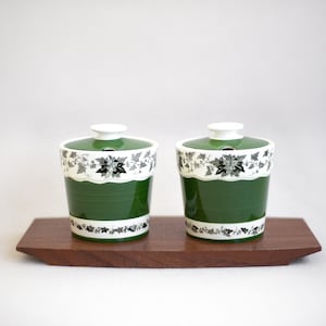 Villeroy & Boch Mettlach Saar made in Germany, Nubia model, condiment display, ceramic pot, tableware, condiment set, 50&#39;s